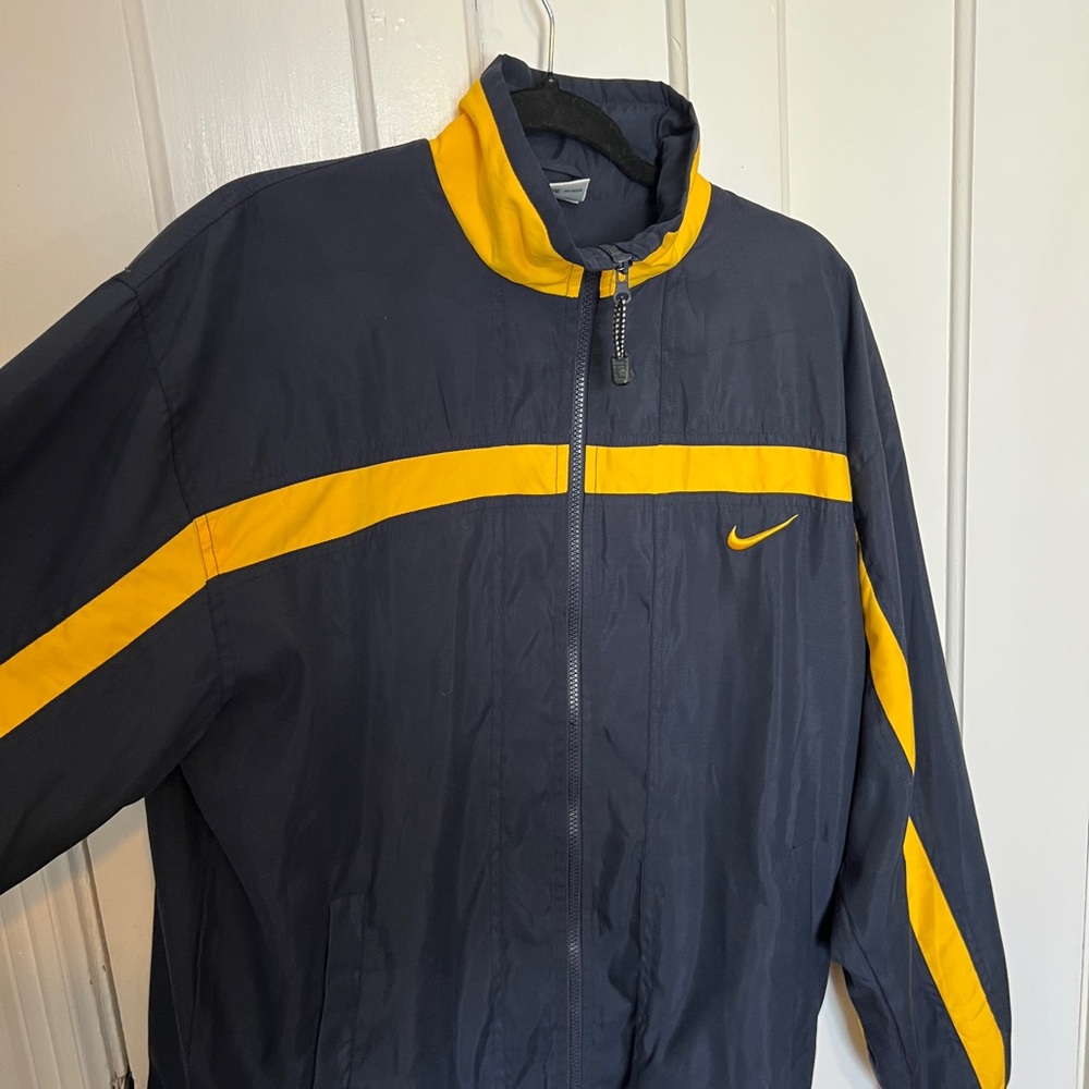 Nike Windbreaker in Navy and Yellow, MADE IN USA
